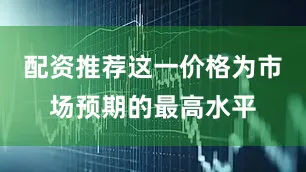 配资推荐这一价格为市场预期的最高水平