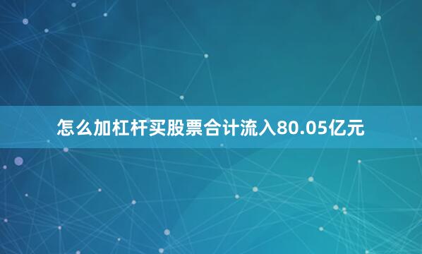 怎么加杠杆买股票合计流入80.05亿元